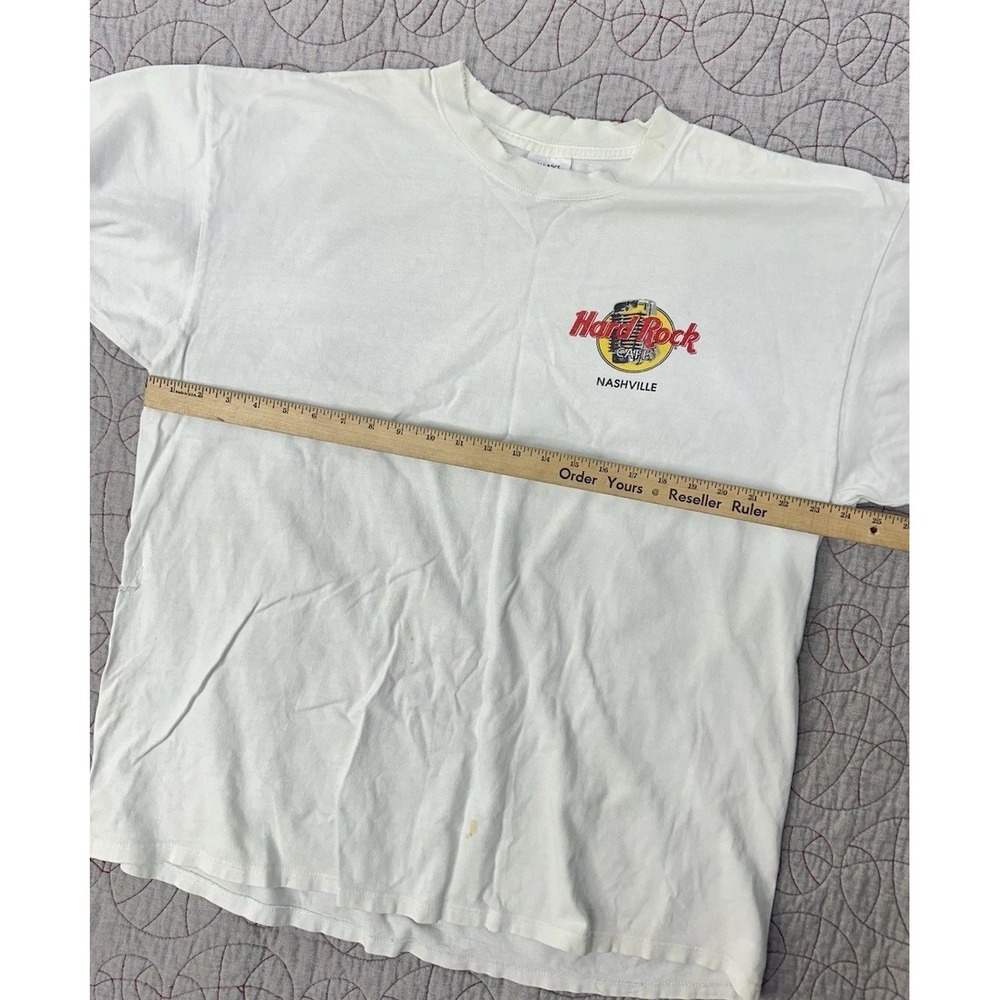 Hard Rock Cafe Nashville VTG 90's Heavy Tee / Worn & Distressed / XL / USA - Picture 7 of 9